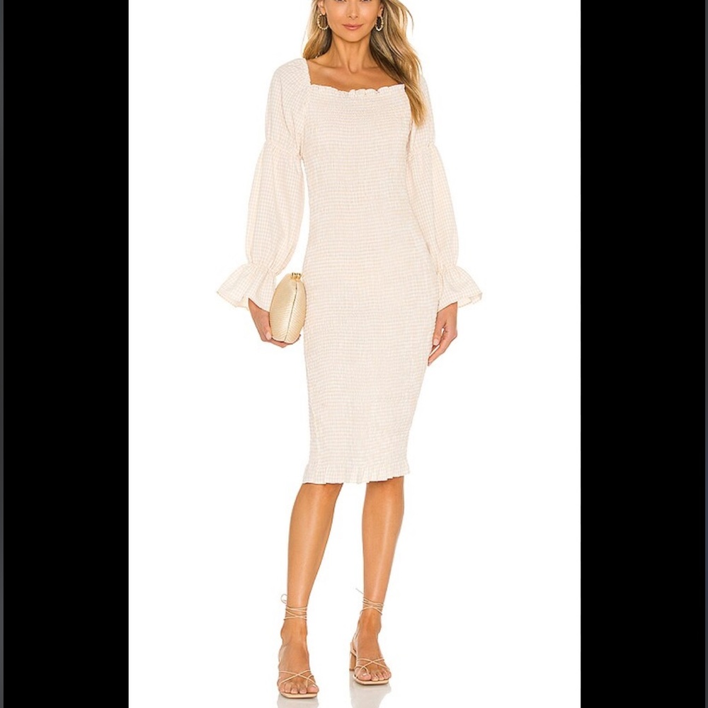 SNDYS Revolve Gigngham Puff Sleeve Dress